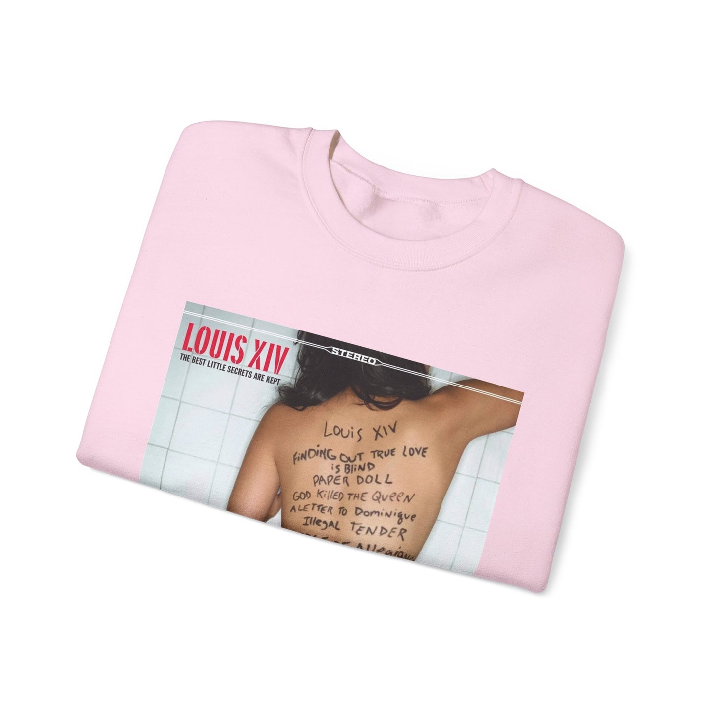 Crewneck Sweatshirt - Louis XIV Album Art with Script Tattoo Design