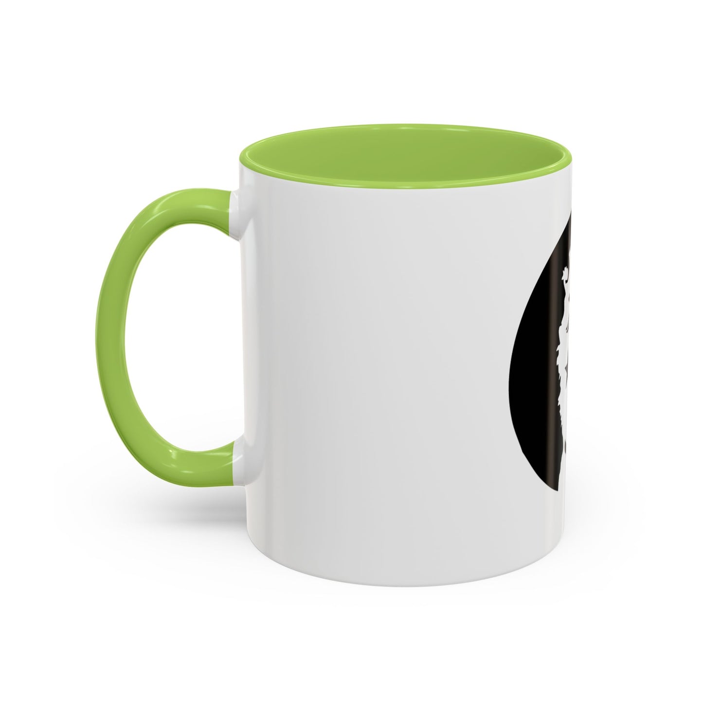 LOUIS XIV Star-Face Accent Coffee Mug — Black & White Pop Art Ceramic