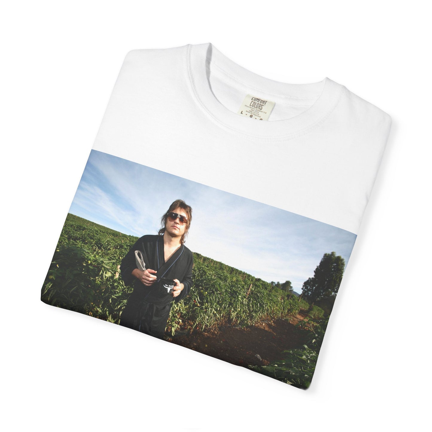 THIS MAN WANTS TO GROW YOUR TOMATO softstyle vintage softT‑Shirt — Scenic Portrait Tee with Caption