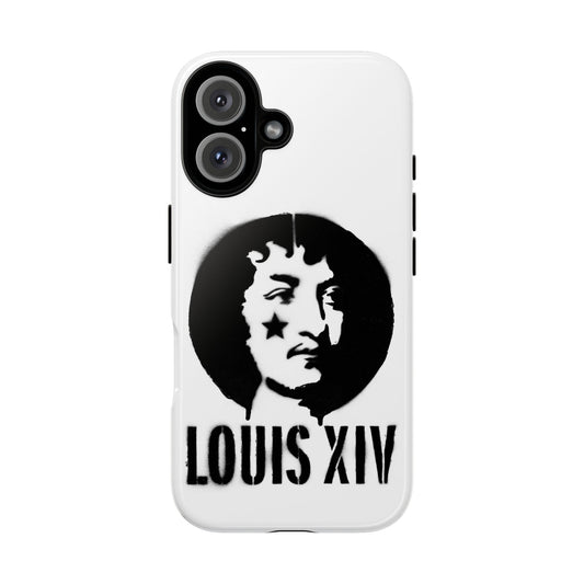Louis XIV Graphic Phone Case — Retro Rock Portrait Tough Case