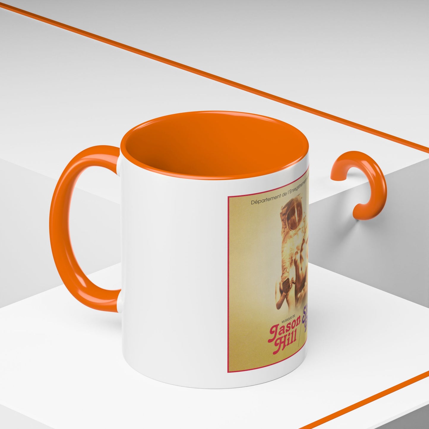 Retro Album Art Coffee Mug — "Skin Deep" Jason Hill Accent Mug (11/15oz)