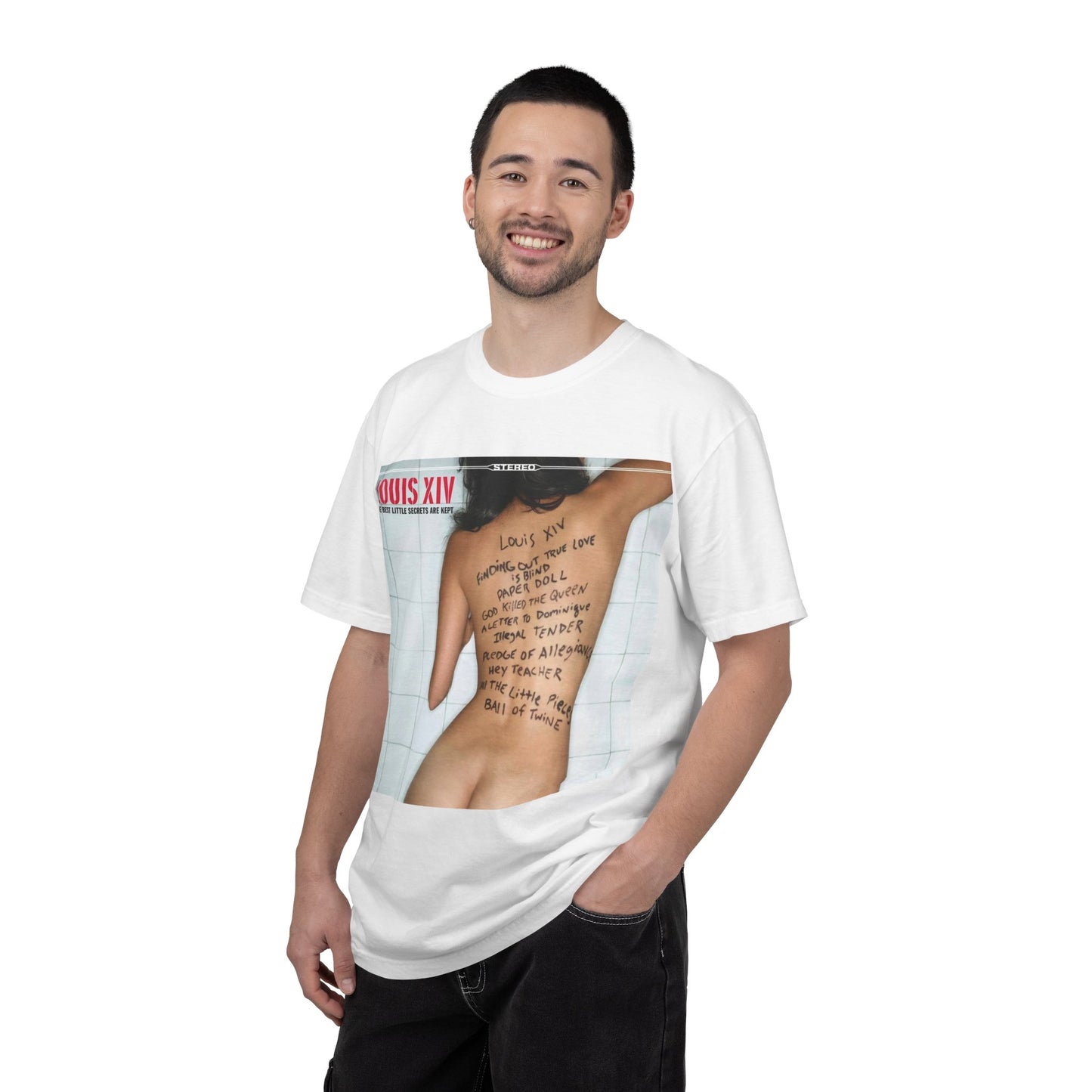 T-Shirt — Louis XIV Album Cover Graphic Tee (Handwritten Lyrics Back Print)