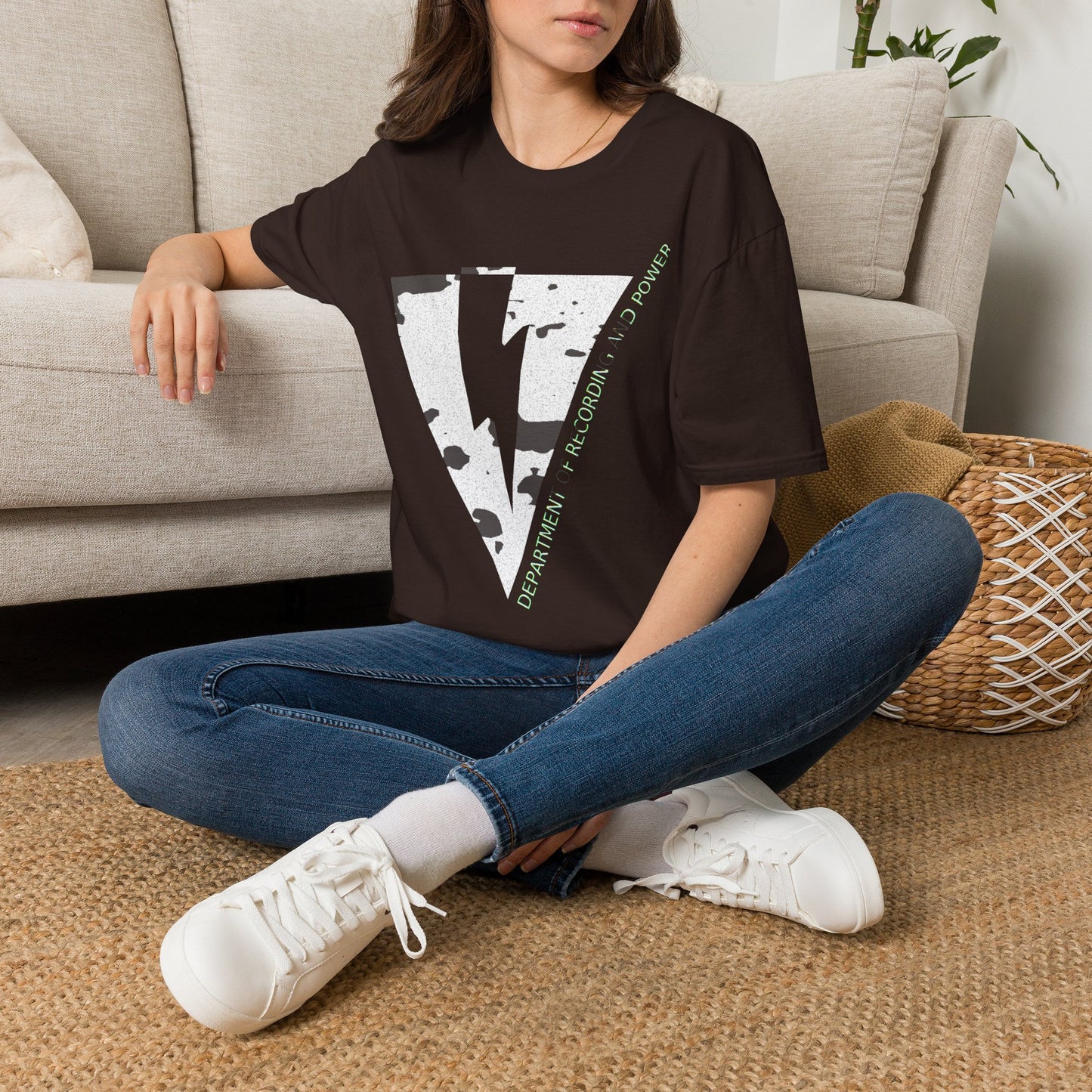 UPSIDE DOWN PYRAMID AND BOLT-DEPARTMENT OF RECORDING AND POWER-  Graphic T-Shirt — Bold  Logo Tee
