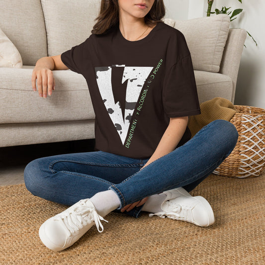 UPSIDE DOWN PYRAMID AND BOLT-DEPARTMENT OF RECORDING AND POWER-  Graphic T-Shirt — Bold  Logo Tee