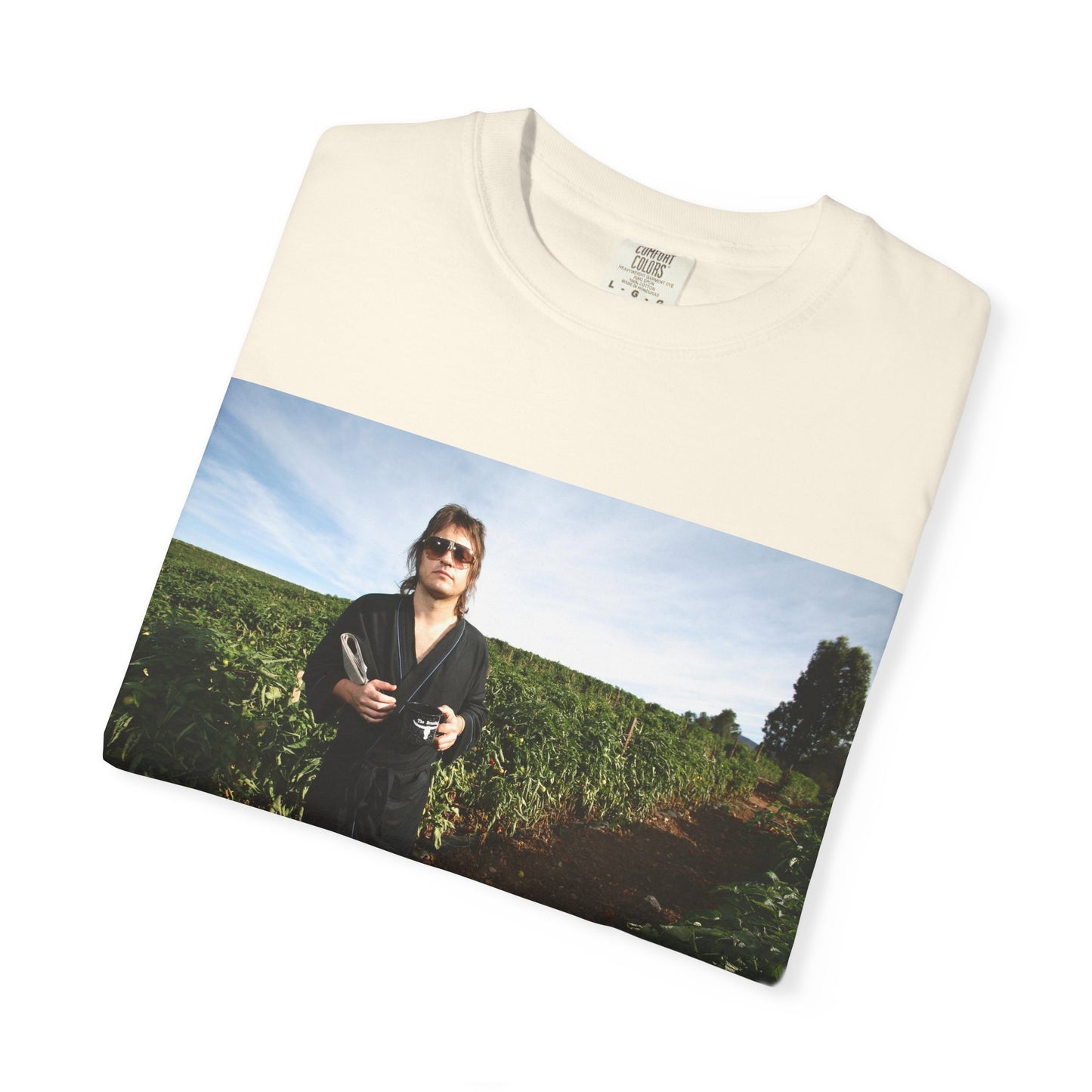 THIS MAN WANTS TO GROW YOUR TOMATO softstyle vintage softT‑Shirt — Scenic Portrait Tee with Caption
