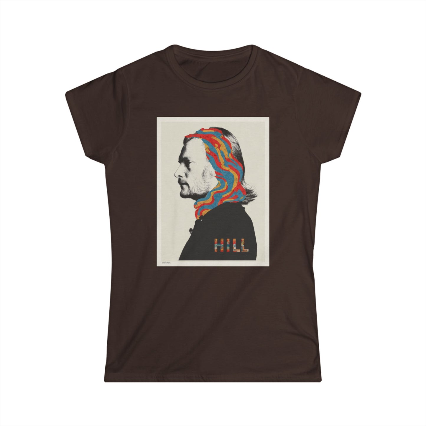 "HILL" Graphic Women's Soft style T-Shirt- Psychedelic  Tee