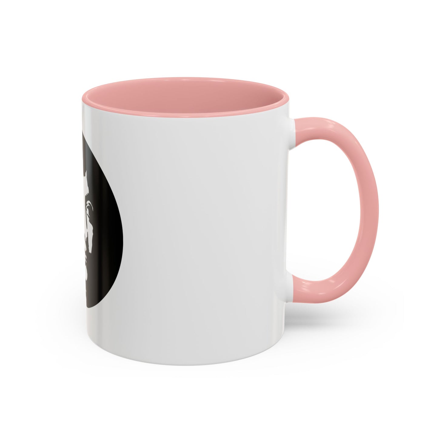 LOUIS XIV Star-Face Accent Coffee Mug — Black & White Pop Art Ceramic