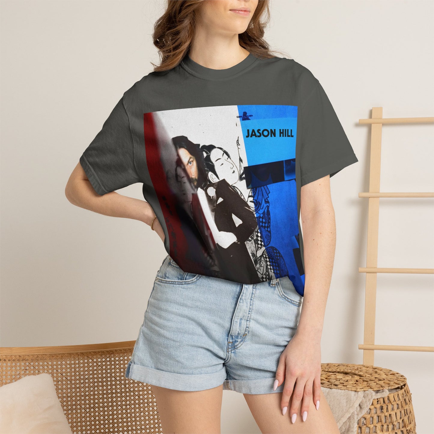 Jason Hill -Refractions in the Sand -SOFTSTYLE AND FADED Graphic T-Shirt — Vintage Rock Band Poster Tee