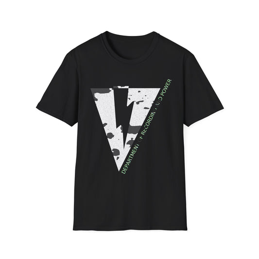 UPSIDE DOWN PYRAMID AND BOLT-DEPARTMENT OF RECORDING AND POWER-  Graphic T-Shirt — Bold  Logo Tee