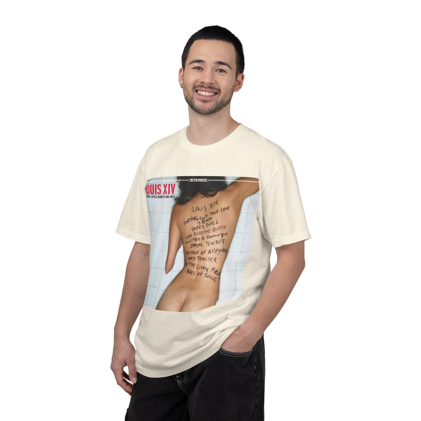 T-Shirt — Louis XIV Album Cover Graphic Tee (Handwritten Lyrics Back Print)