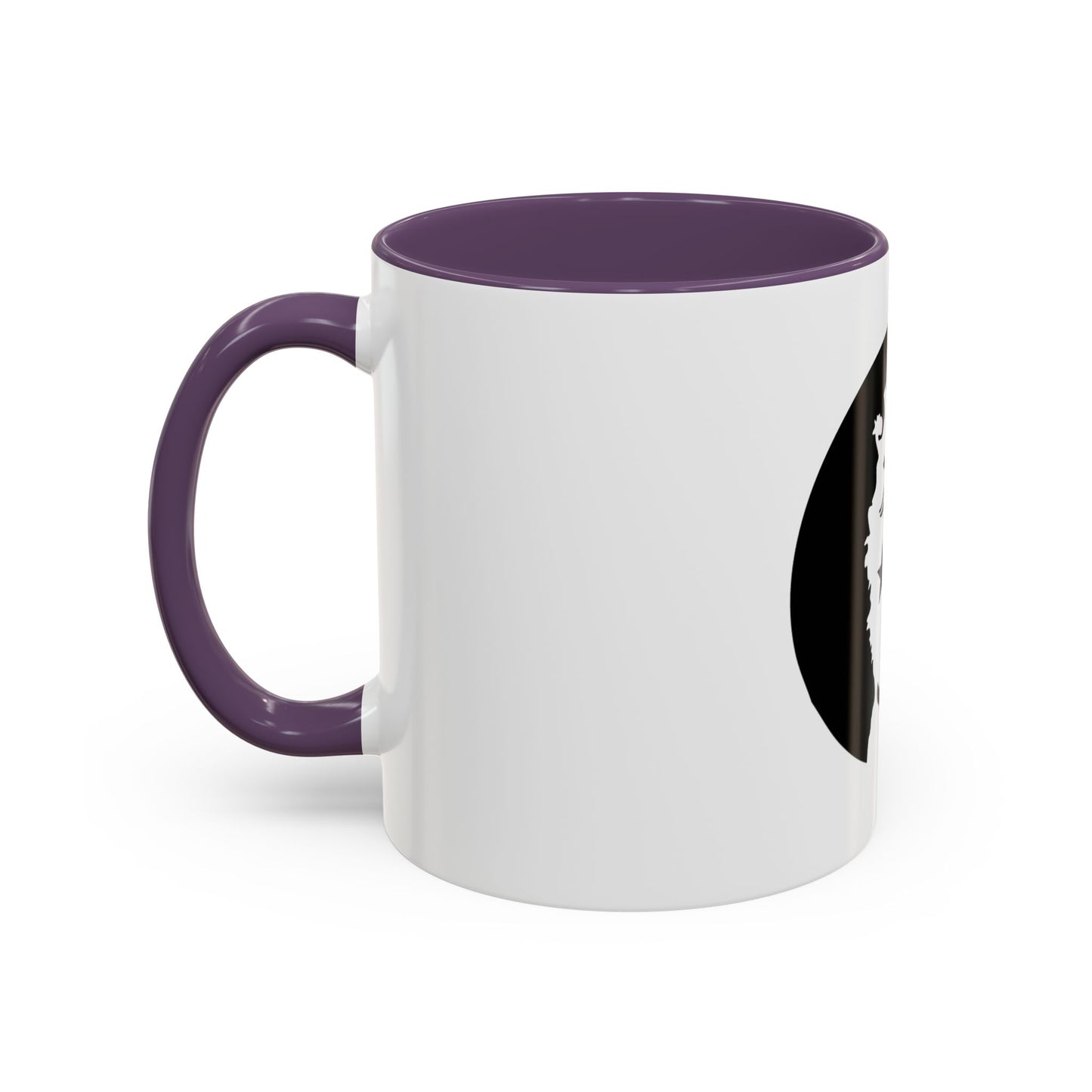 LOUIS XIV Star-Face Accent Coffee Mug — Black & White Pop Art Ceramic
