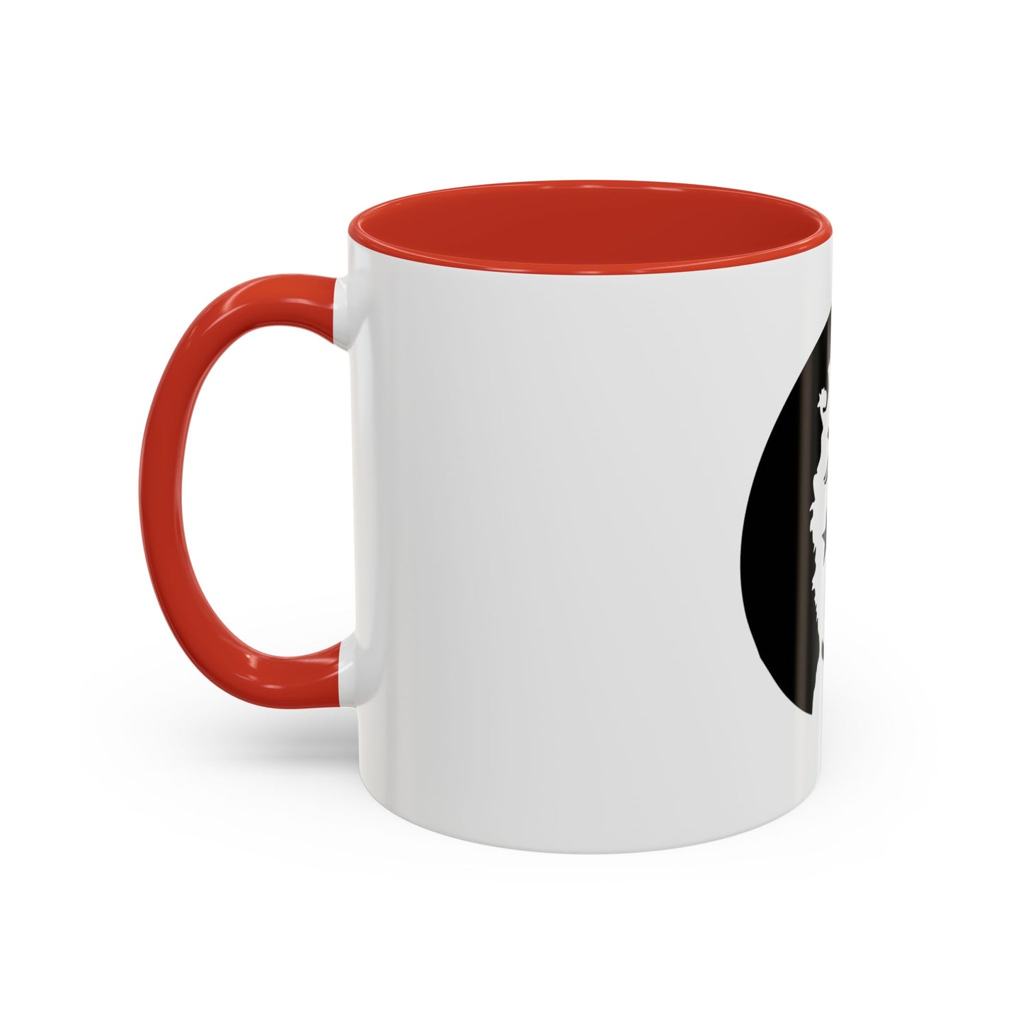 LOUIS XIV Star-Face Accent Coffee Mug — Black & White Pop Art Ceramic