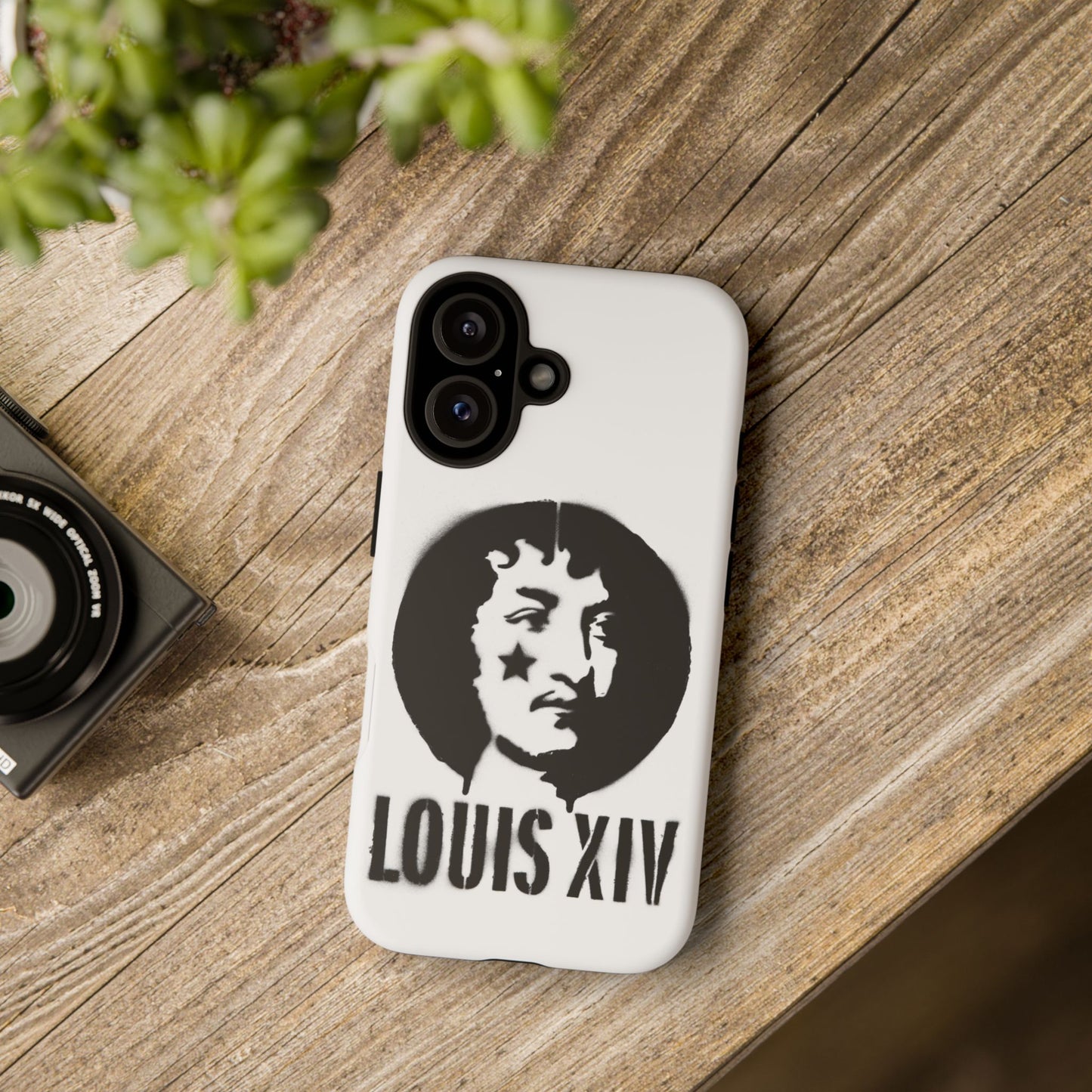 Louis XIV Graphic Phone Case — Retro Rock Portrait Tough Case