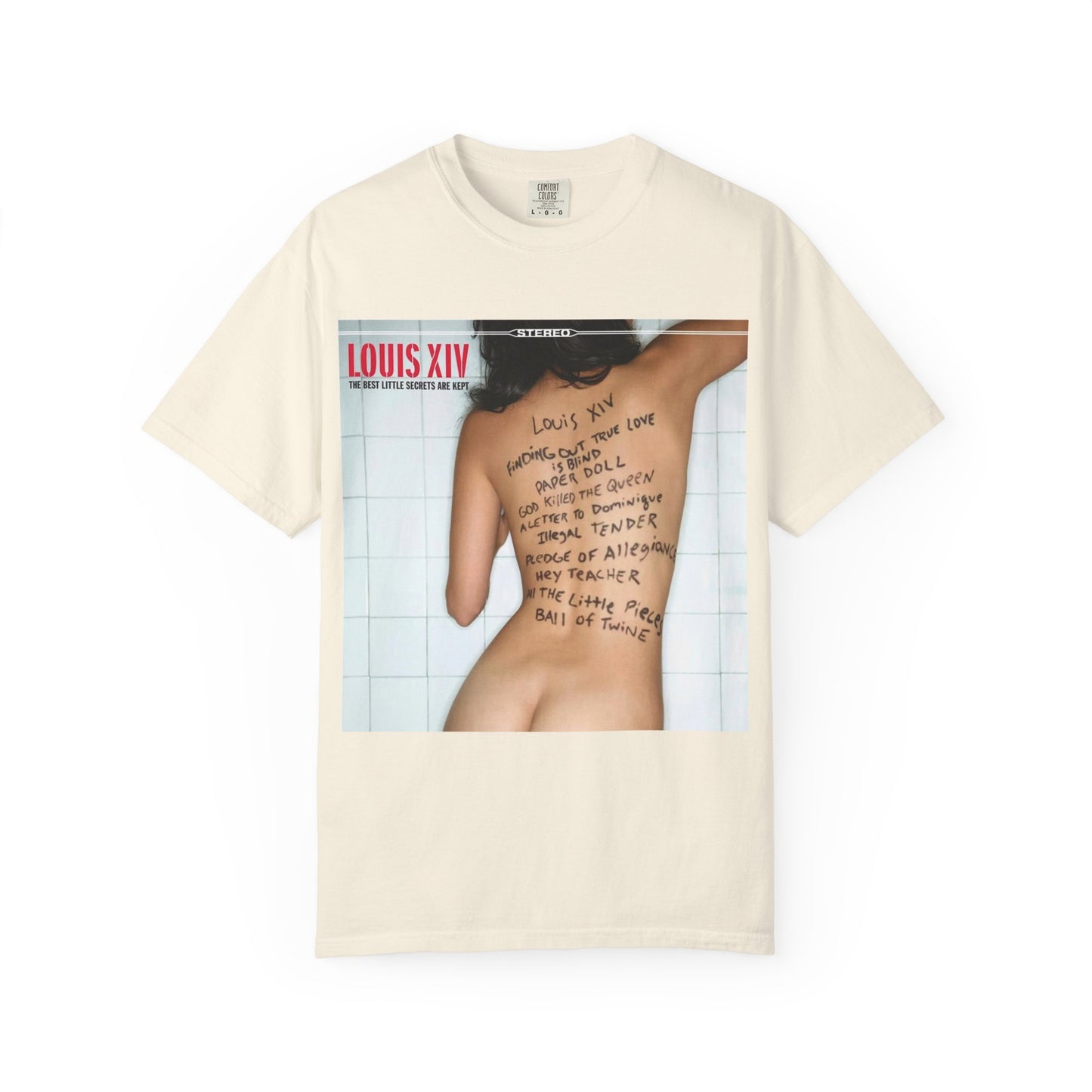 T-Shirt — Louis XIV Album Cover Graphic Tee (Handwritten Lyrics Back Print)