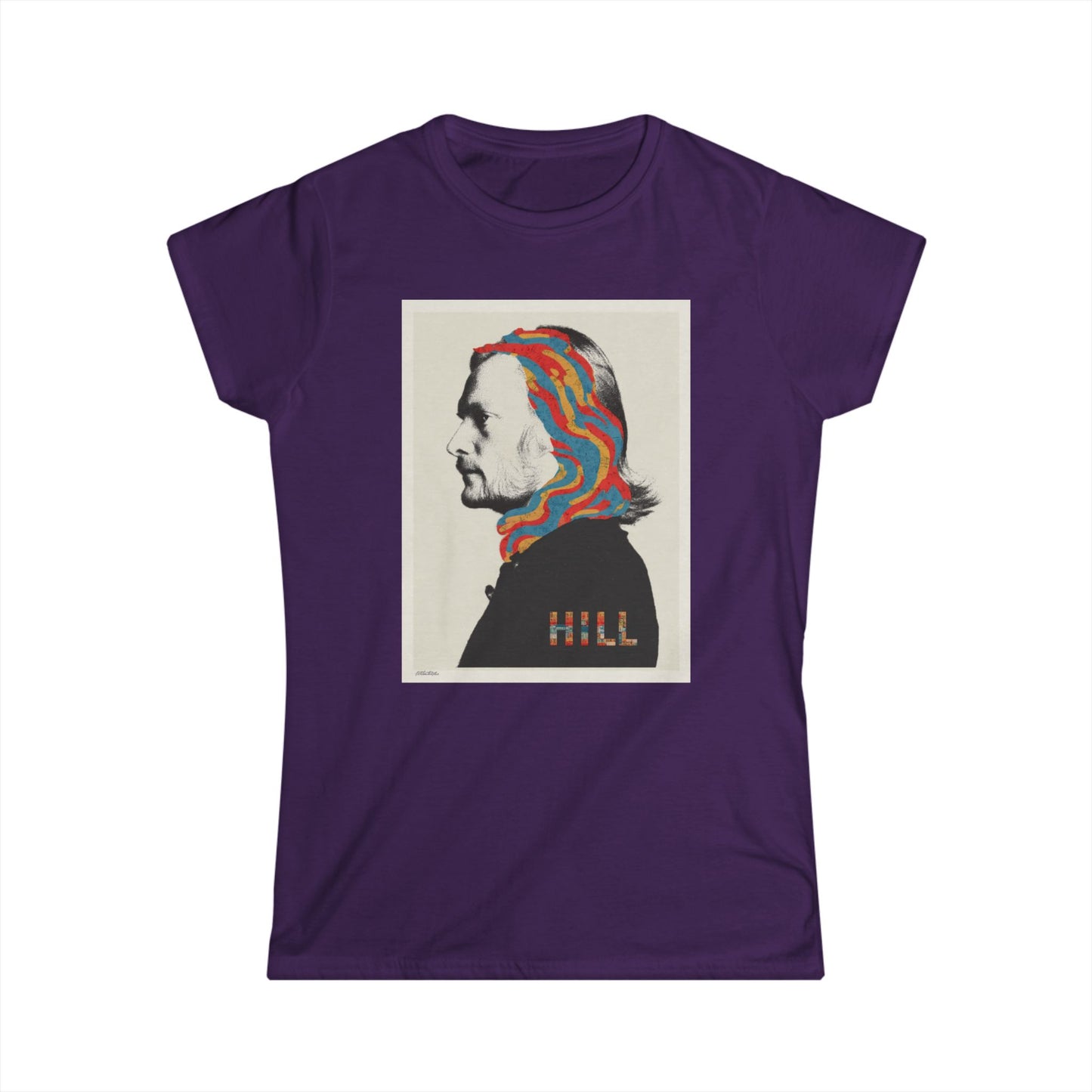 "HILL" Graphic Women's Soft style T-Shirt- Psychedelic  Tee
