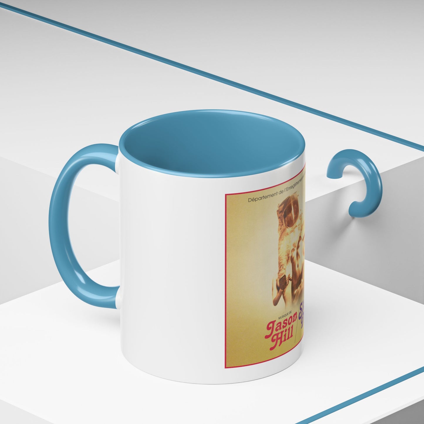 Retro Album Art Coffee Mug — "Skin Deep" Jason Hill Accent Mug (11/15oz)