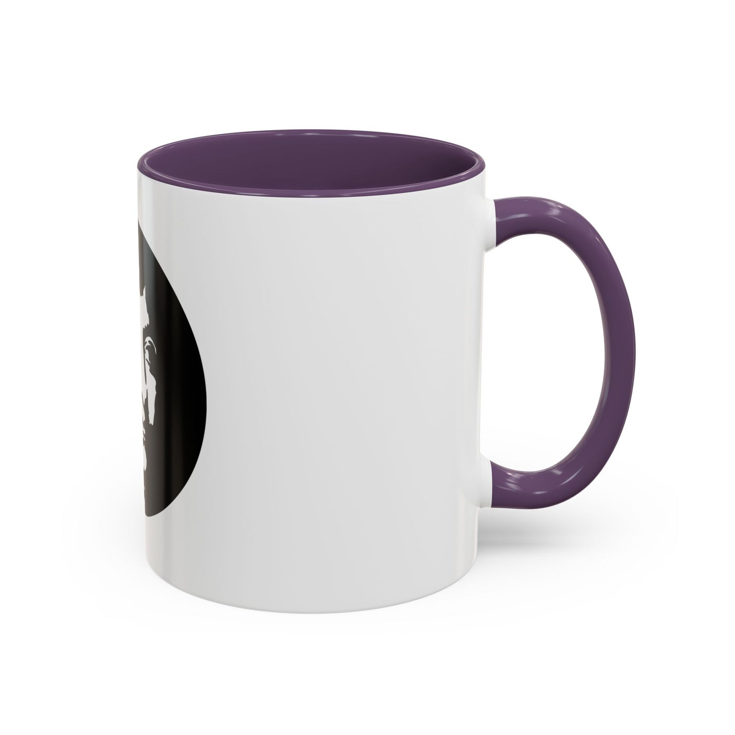 LOUIS XIV Star-Face Accent Coffee Mug — Black & White Pop Art Ceramic