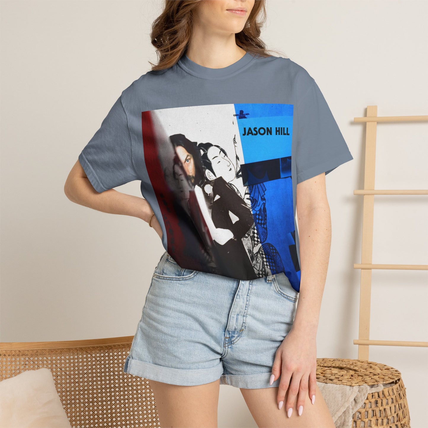 Jason Hill -Refractions in the Sand -SOFTSTYLE AND FADED Graphic T-Shirt — Vintage Rock Band Poster Tee