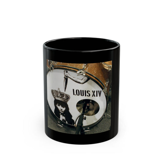 Louis XIV Drum Logo Black Coffee Mug —  (11oz, 15oz)