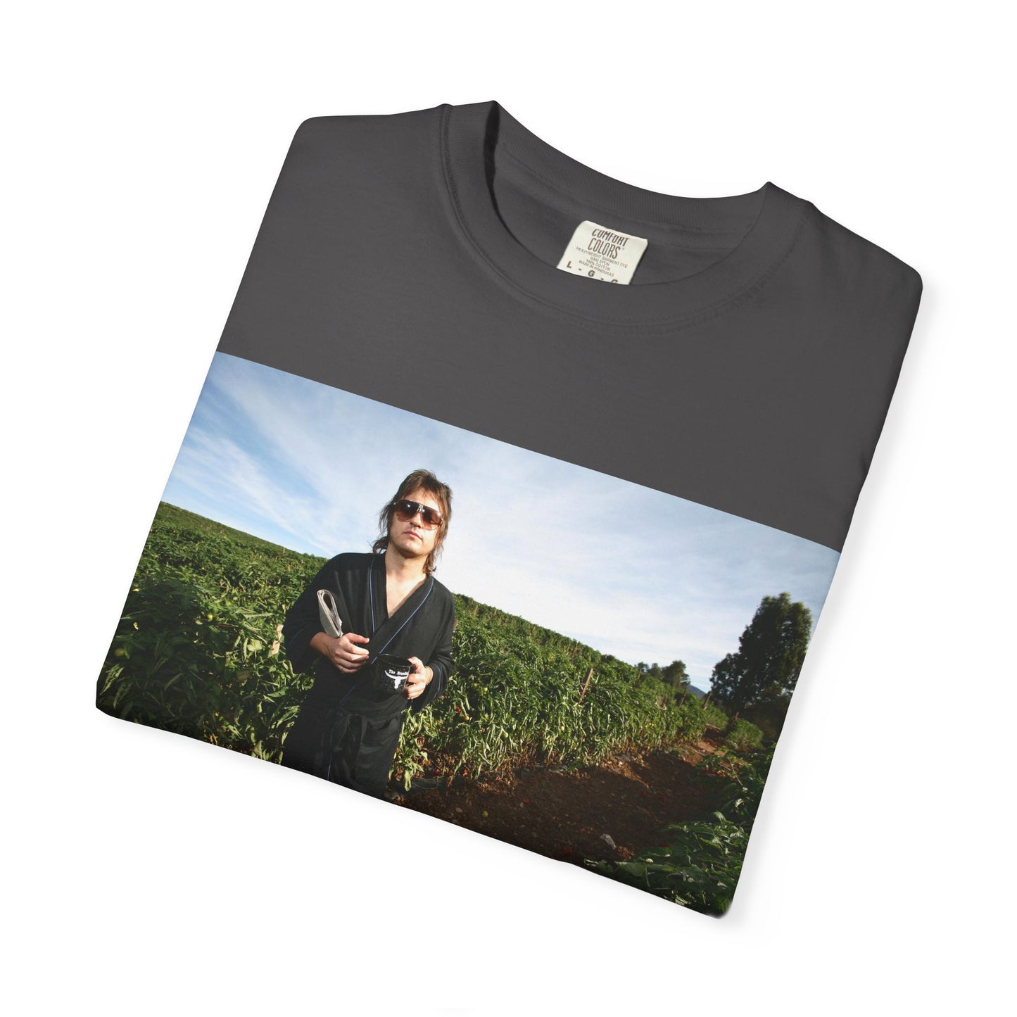 THIS MAN WANTS TO GROW YOUR TOMATO softstyle vintage softT‑Shirt — Scenic Portrait Tee with Caption