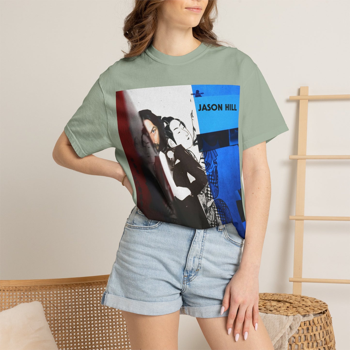 Jason Hill -Refractions in the Sand -SOFTSTYLE AND FADED Graphic T-Shirt — Vintage Rock Band Poster Tee