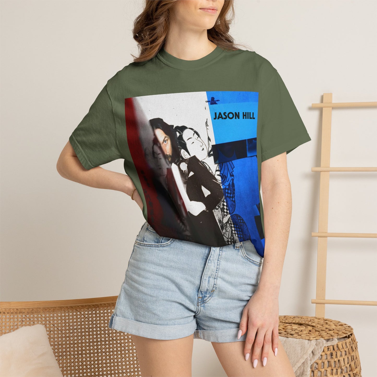Jason Hill -Refractions in the Sand -SOFTSTYLE AND FADED Graphic T-Shirt — Vintage Rock Band Poster Tee