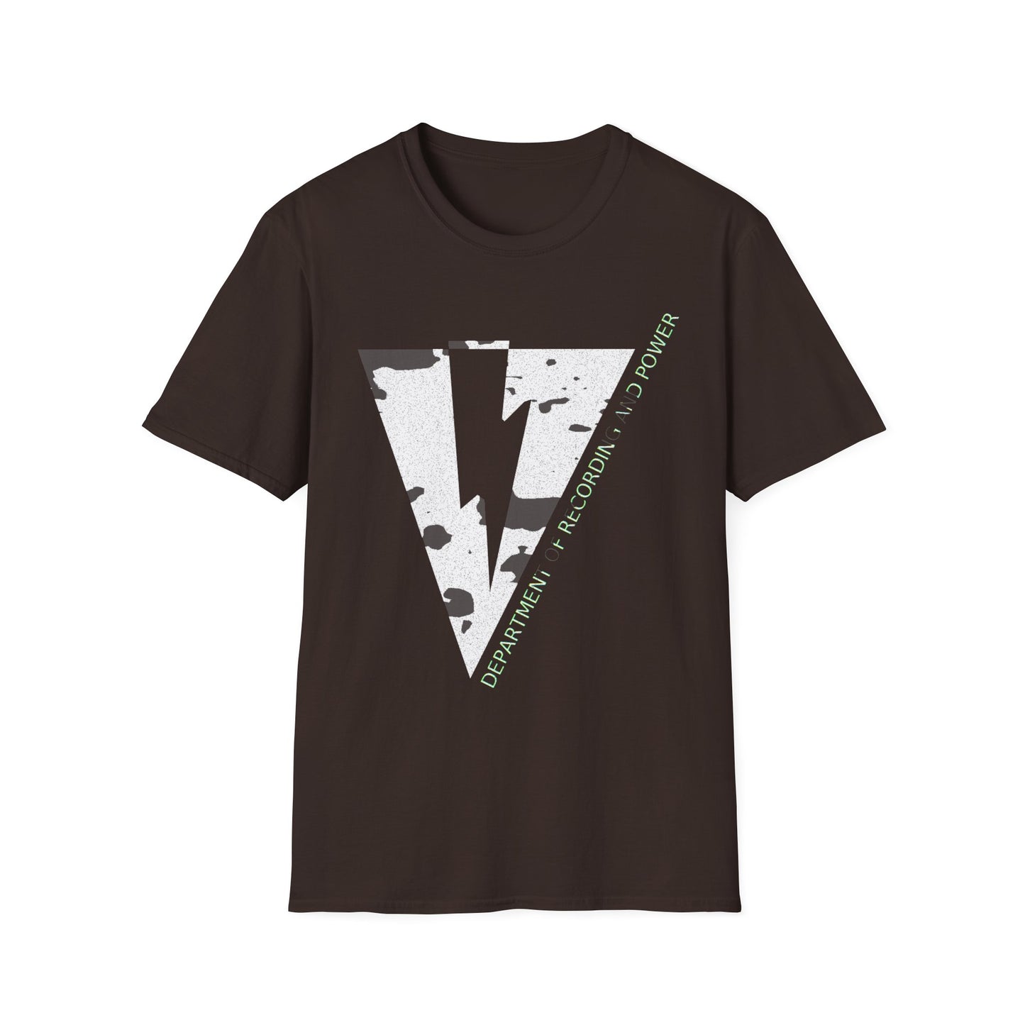 UPSIDE DOWN PYRAMID AND BOLT-DEPARTMENT OF RECORDING AND POWER-  Graphic T-Shirt — Bold  Logo Tee