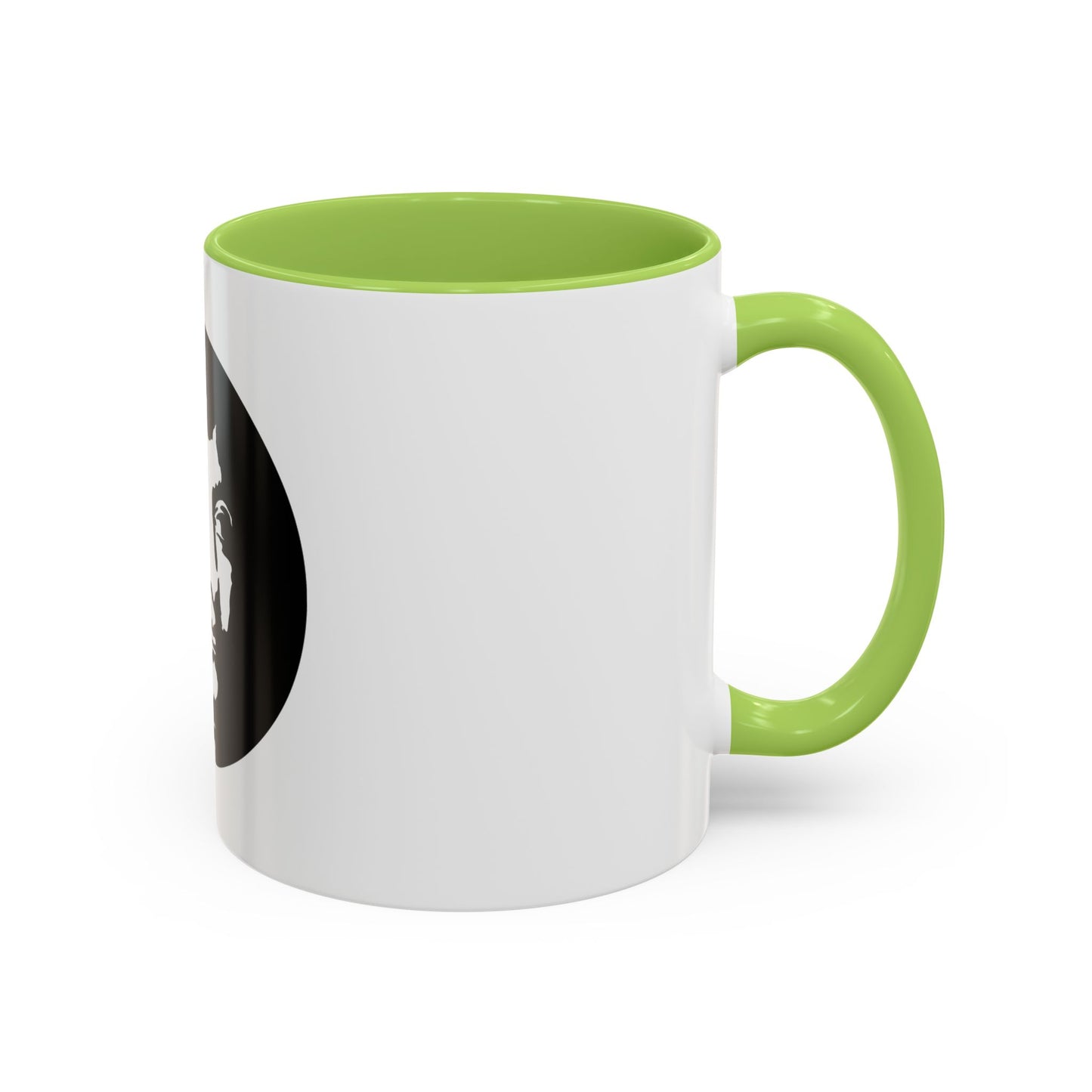 LOUIS XIV Star-Face Accent Coffee Mug — Black & White Pop Art Ceramic