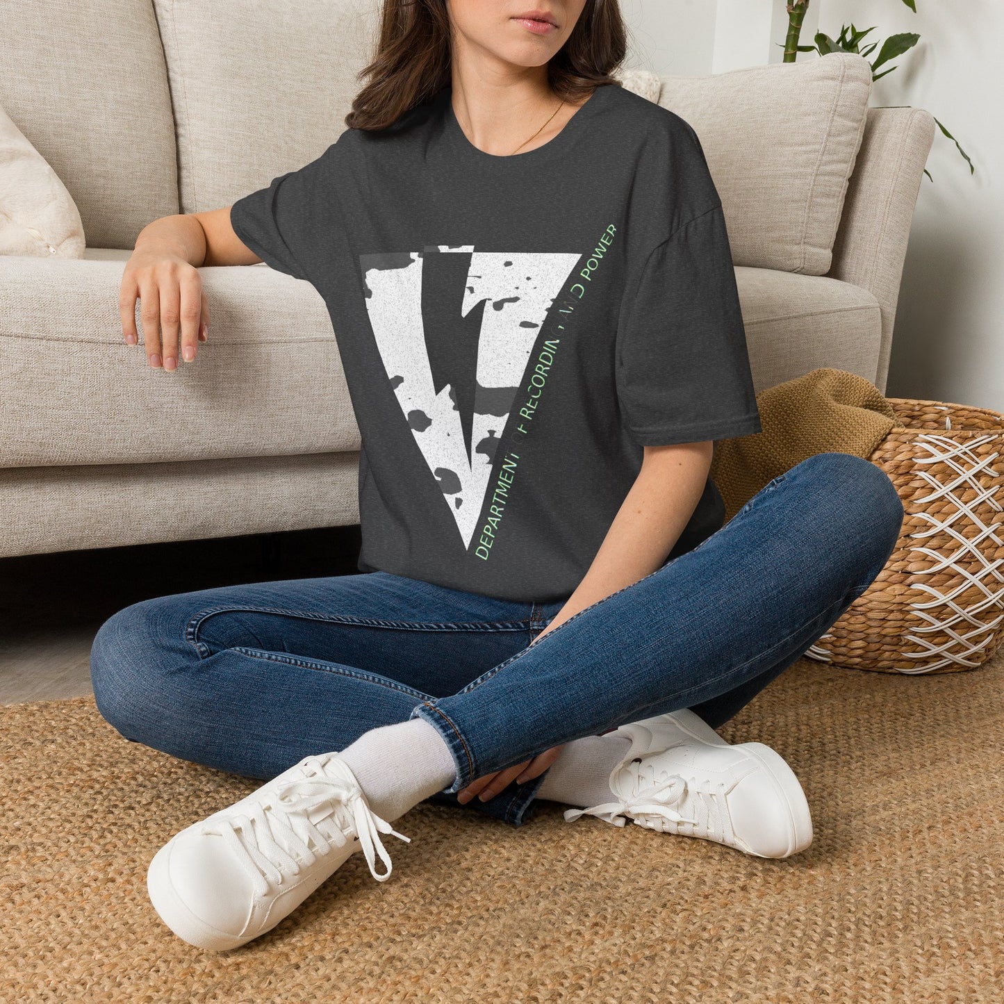UPSIDE DOWN PYRAMID AND BOLT-DEPARTMENT OF RECORDING AND POWER-  Graphic T-Shirt — Bold  Logo Tee