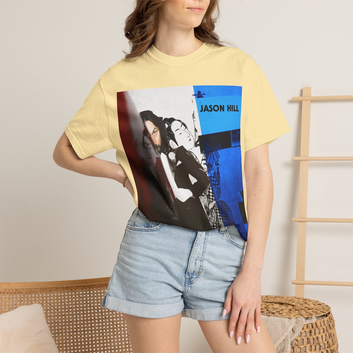 Jason Hill -Refractions in the Sand -SOFTSTYLE AND FADED Graphic T-Shirt — Vintage Rock Band Poster Tee
