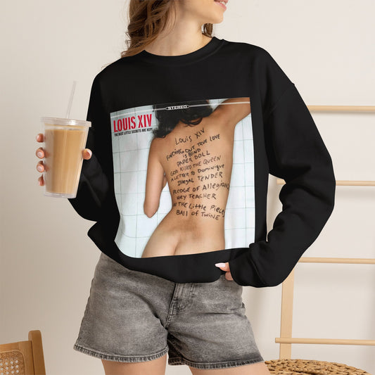 Crewneck Sweatshirt - Louis XIV Album Art with Script Tattoo Design