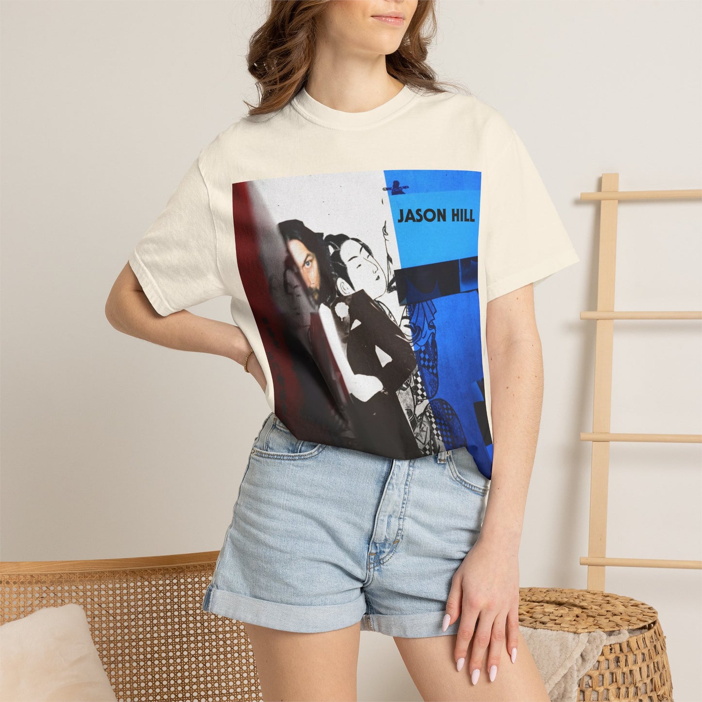 Jason Hill -Refractions in the Sand -SOFTSTYLE AND FADED Graphic T-Shirt — Vintage Rock Band Poster Tee