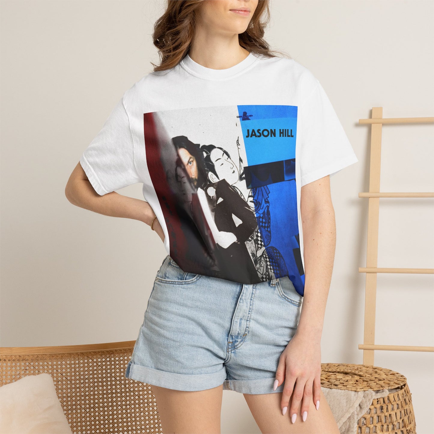 Jason Hill -Refractions in the Sand -SOFTSTYLE AND FADED Graphic T-Shirt — Vintage Rock Band Poster Tee
