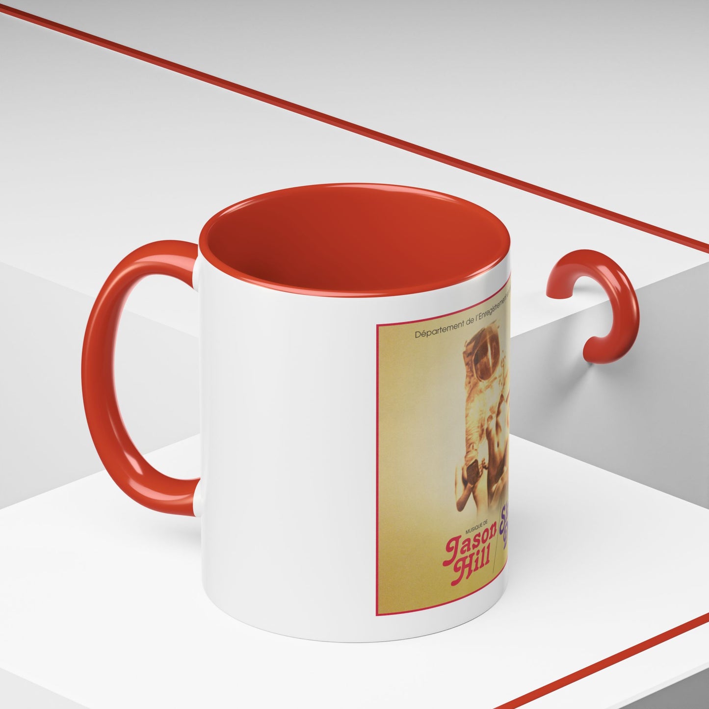 Retro Album Art Coffee Mug — "Skin Deep" Jason Hill Accent Mug (11/15oz)