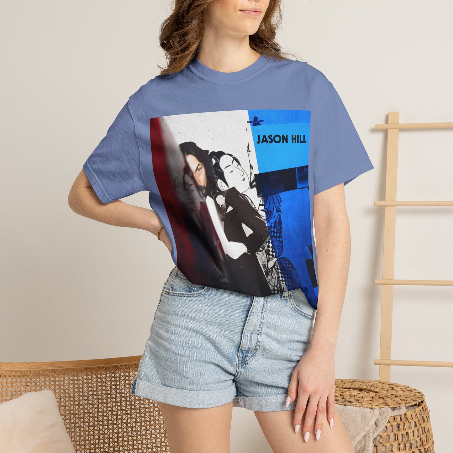 Jason Hill -Refractions in the Sand -SOFTSTYLE AND FADED Graphic T-Shirt — Vintage Rock Band Poster Tee