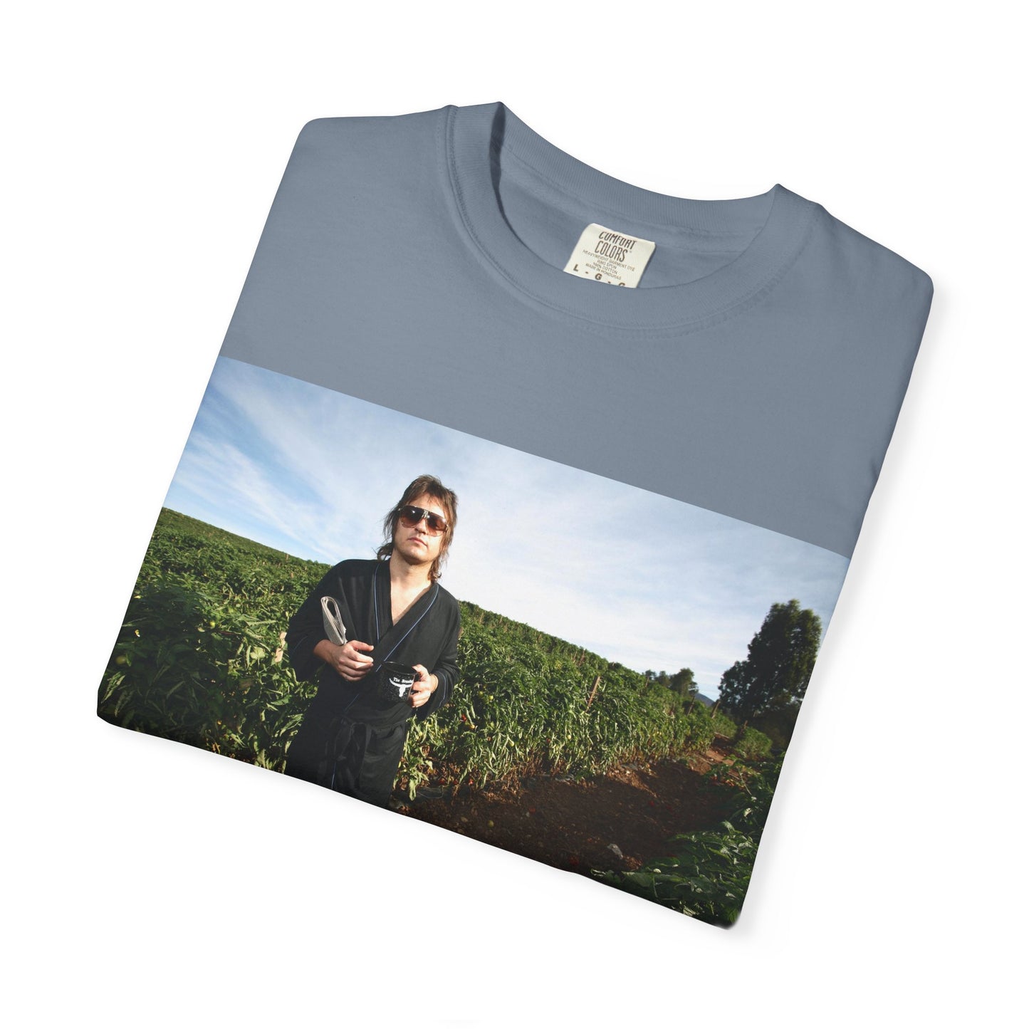 THIS MAN WANTS TO GROW YOUR TOMATO softstyle vintage softT‑Shirt — Scenic Portrait Tee with Caption