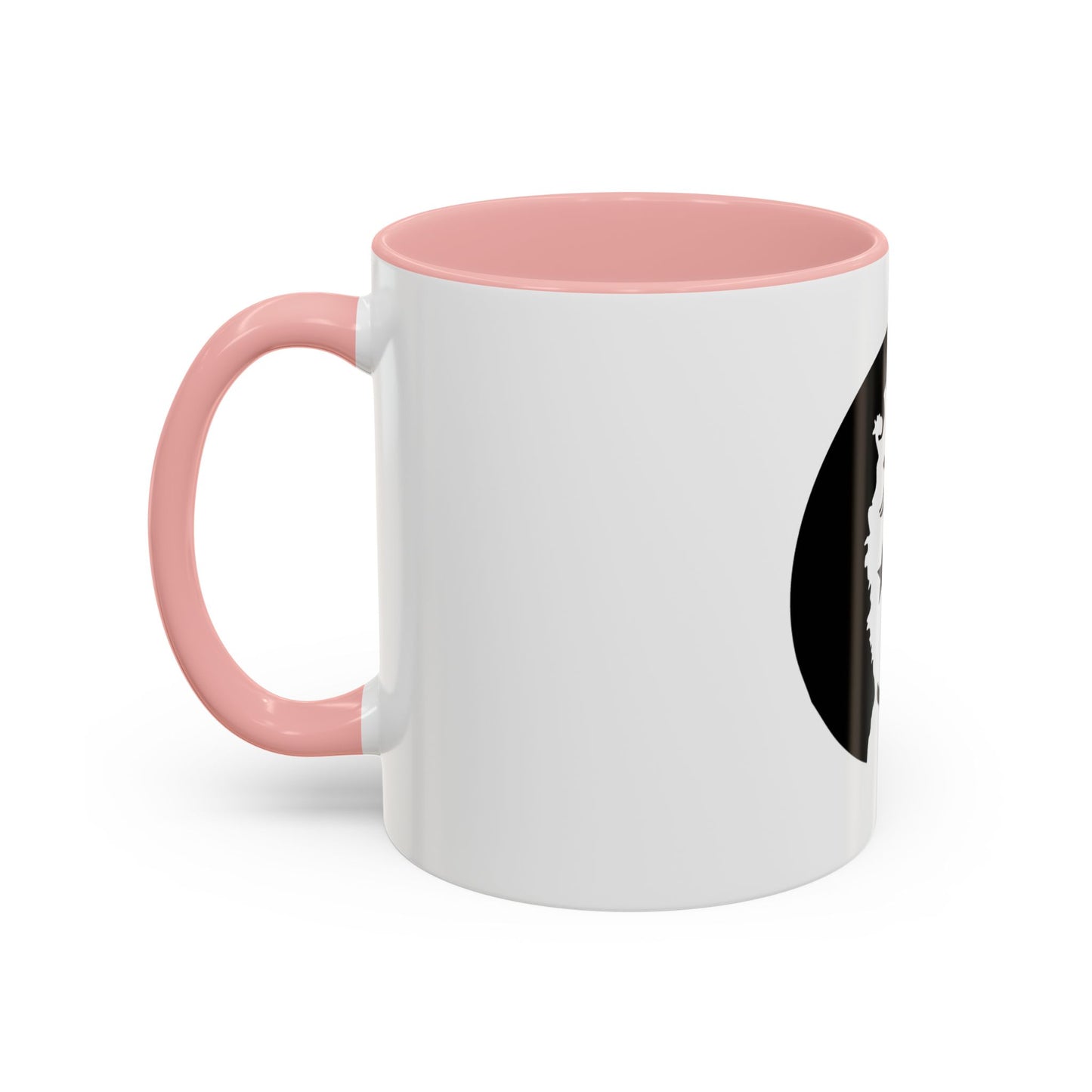 LOUIS XIV Star-Face Accent Coffee Mug — Black & White Pop Art Ceramic
