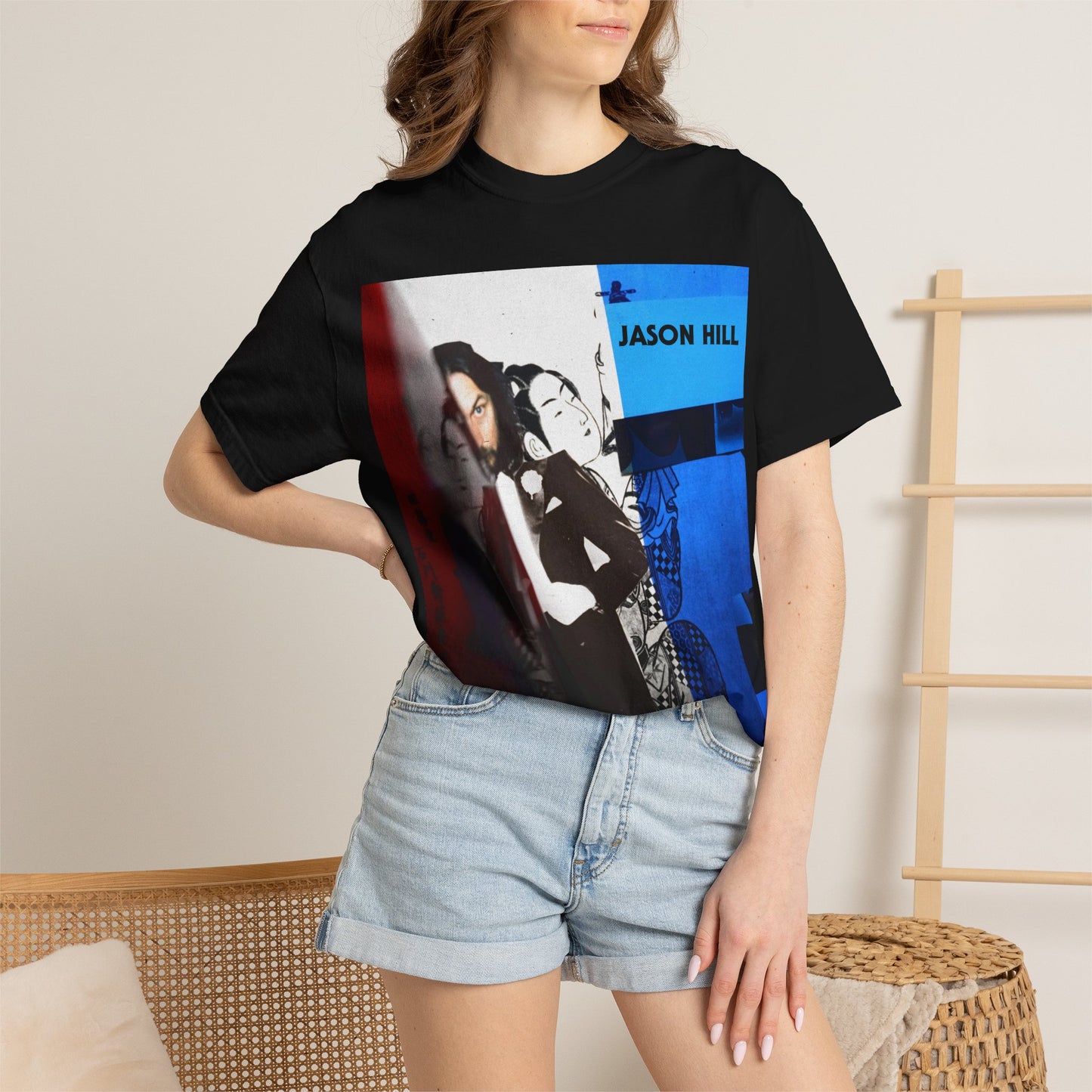 Jason Hill -Refractions in the Sand -SOFTSTYLE AND FADED Graphic T-Shirt — Vintage Rock Band Poster Tee