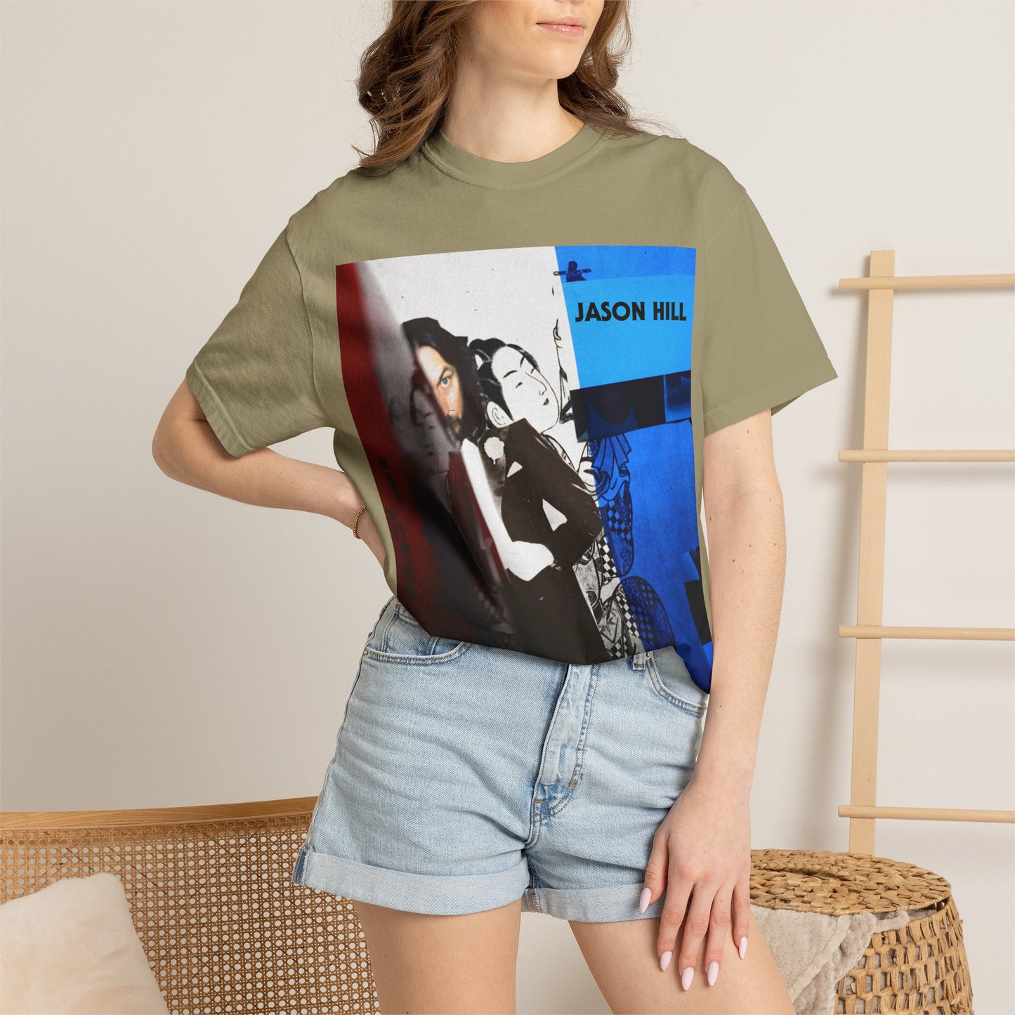 Jason Hill -Refractions in the Sand -SOFTSTYLE AND FADED Graphic T-Shirt — Vintage Rock Band Poster Tee