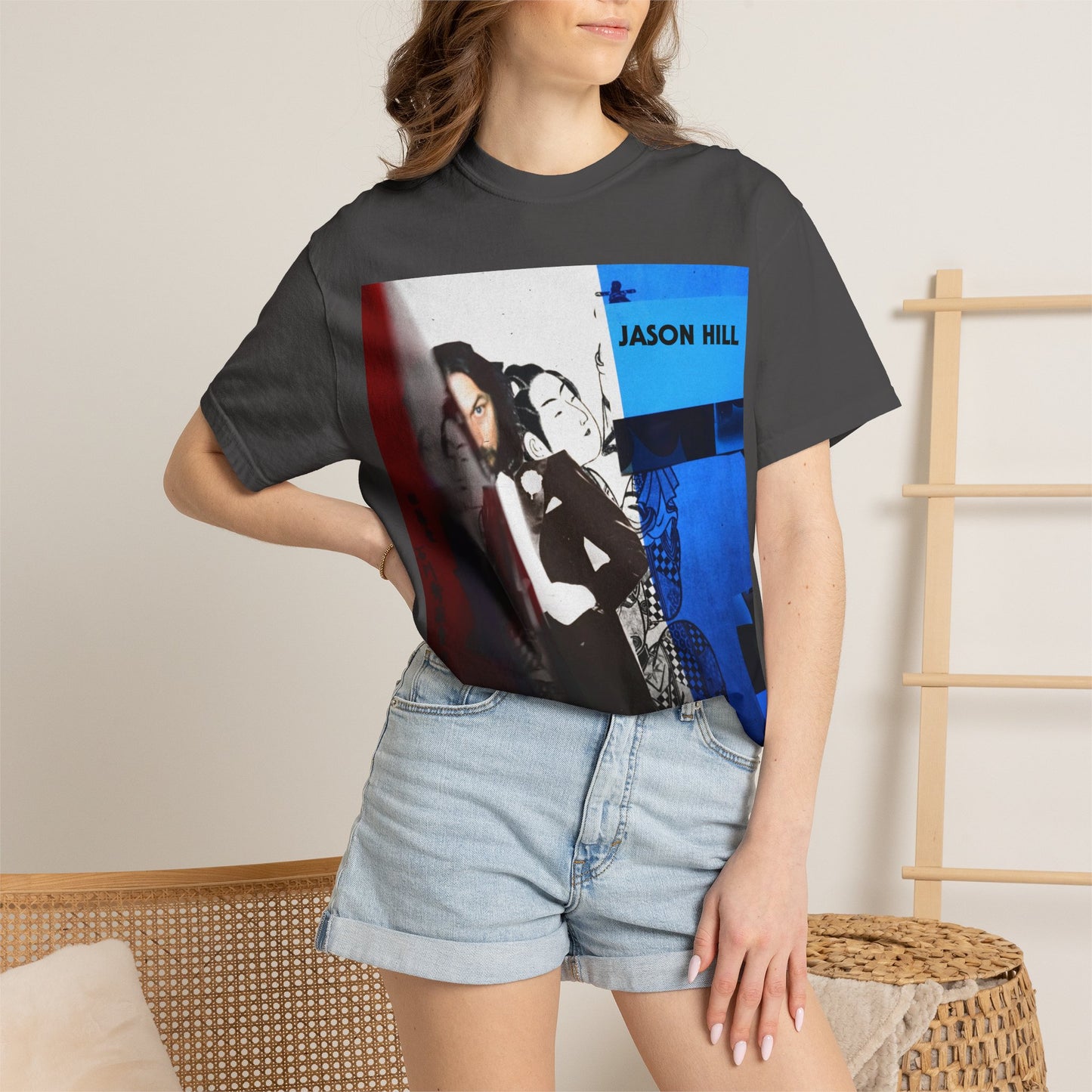 Jason Hill -Refractions in the Sand -SOFTSTYLE AND FADED Graphic T-Shirt — Vintage Rock Band Poster Tee