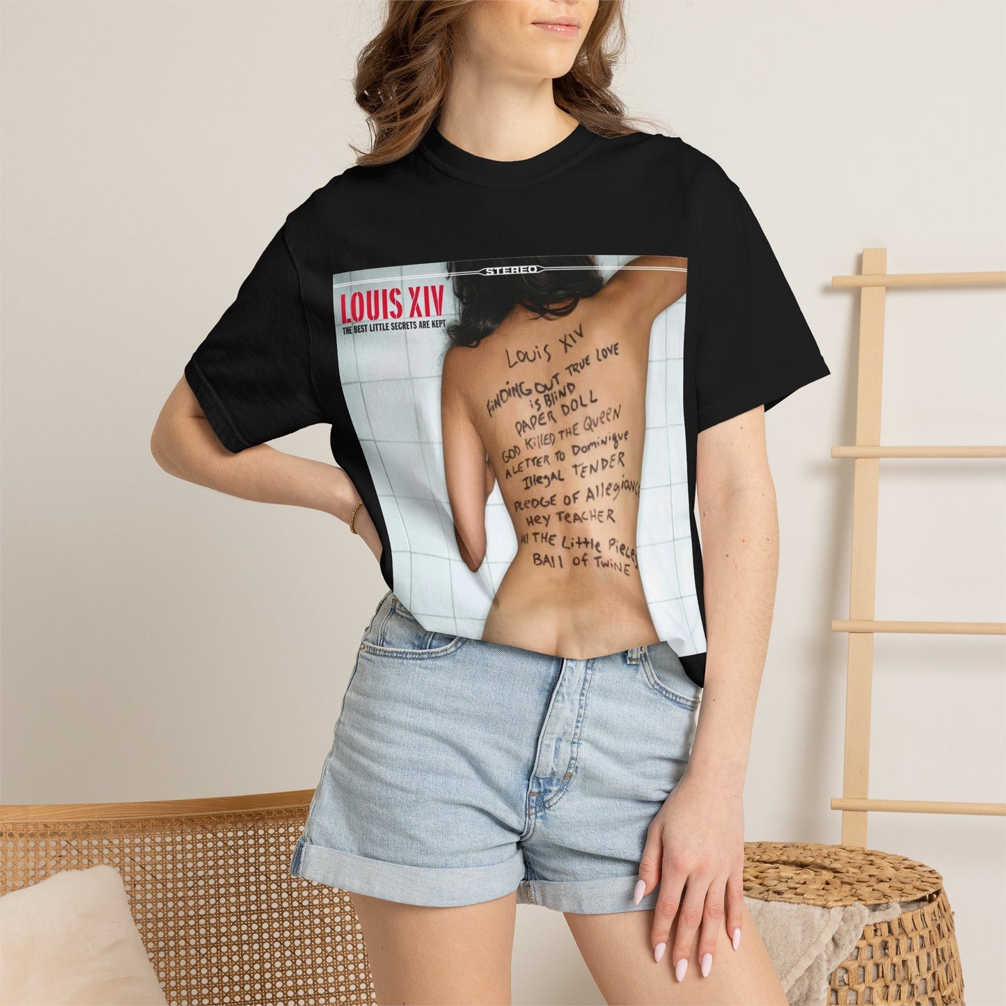 T-Shirt — Louis XIV Album Cover Graphic Tee (Handwritten Lyrics Back Print)