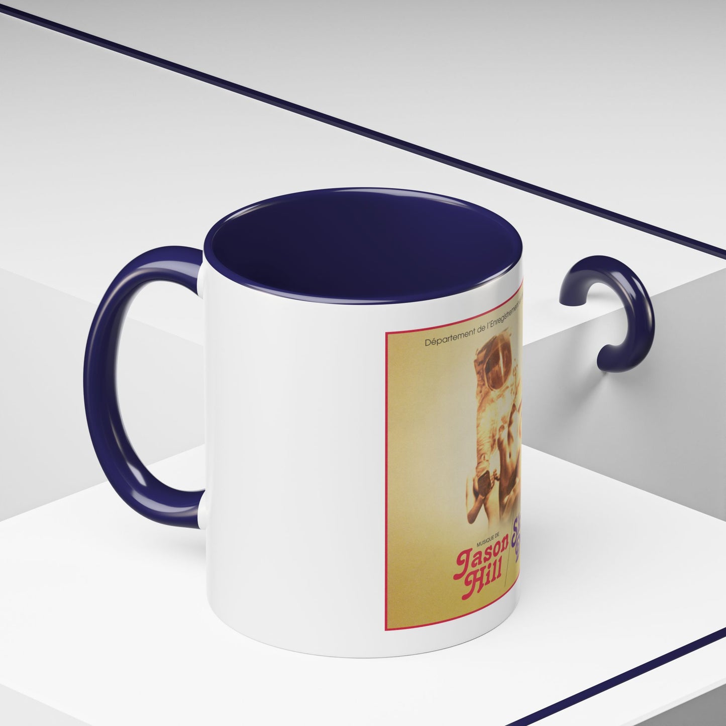 Retro Album Art Coffee Mug — "Skin Deep" Jason Hill Accent Mug (11/15oz)