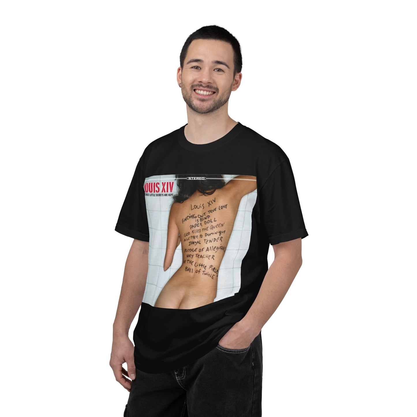 T-Shirt — Louis XIV Album Cover Graphic Tee (Handwritten Lyrics Back Print)
