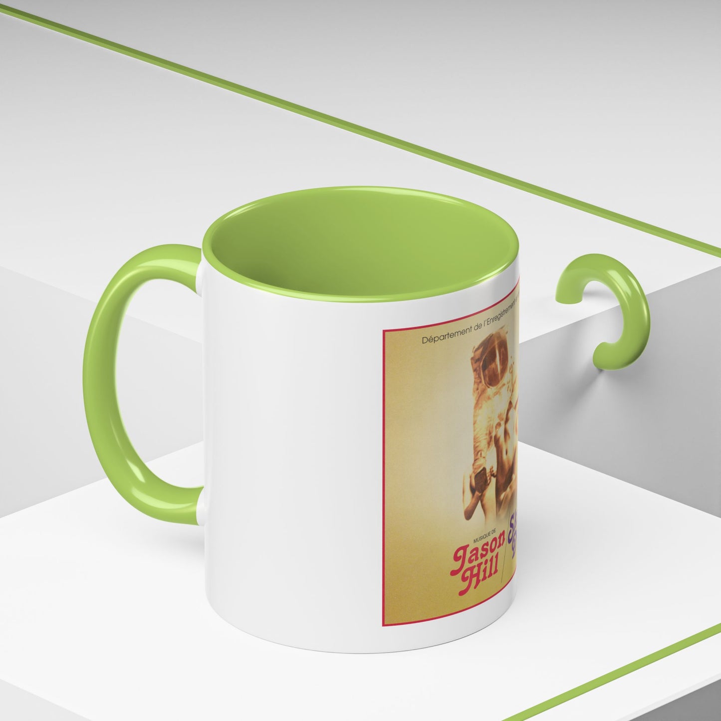 Retro Album Art Coffee Mug — "Skin Deep" Jason Hill Accent Mug (11/15oz)