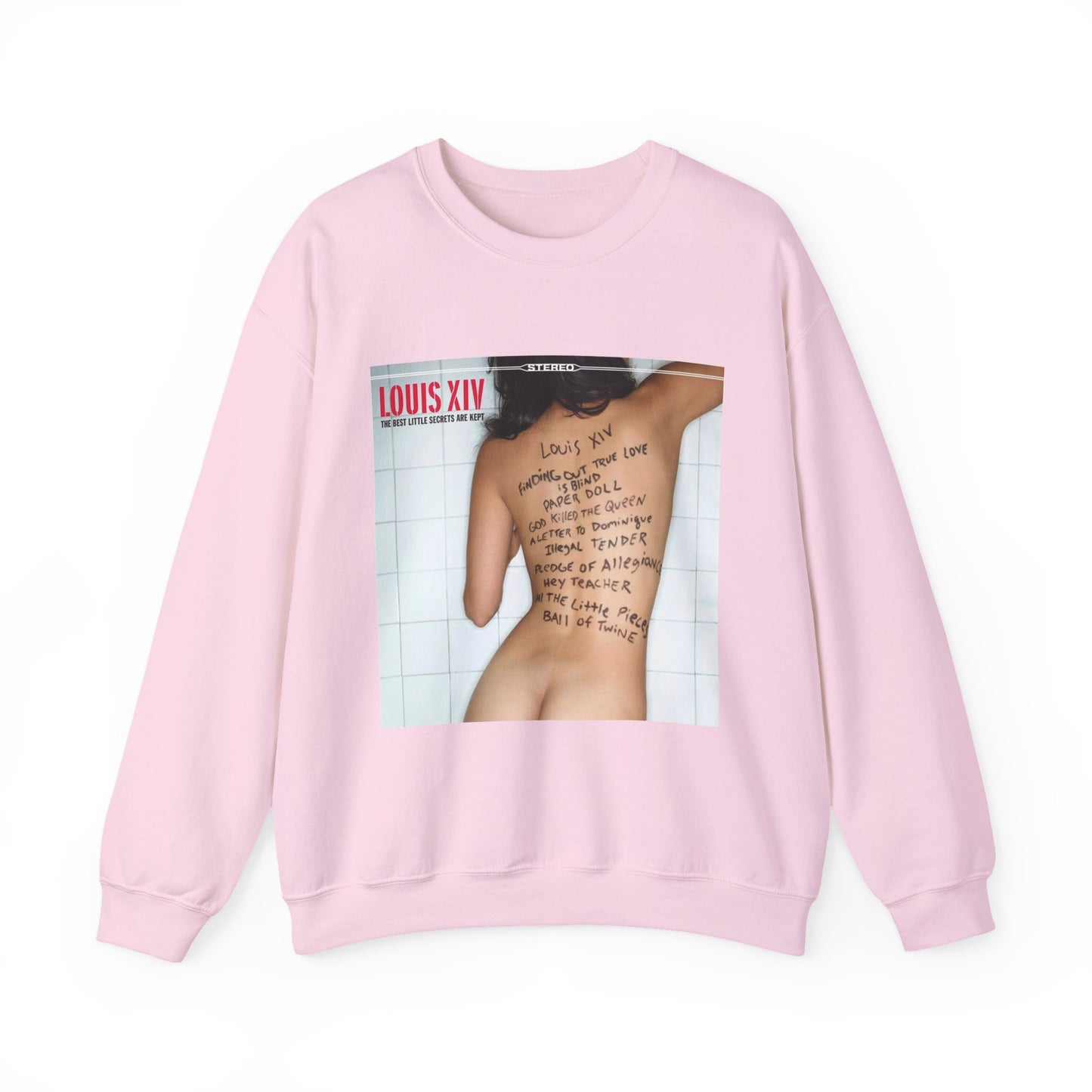 Crewneck Sweatshirt - Louis XIV Album Art with Script Tattoo Design