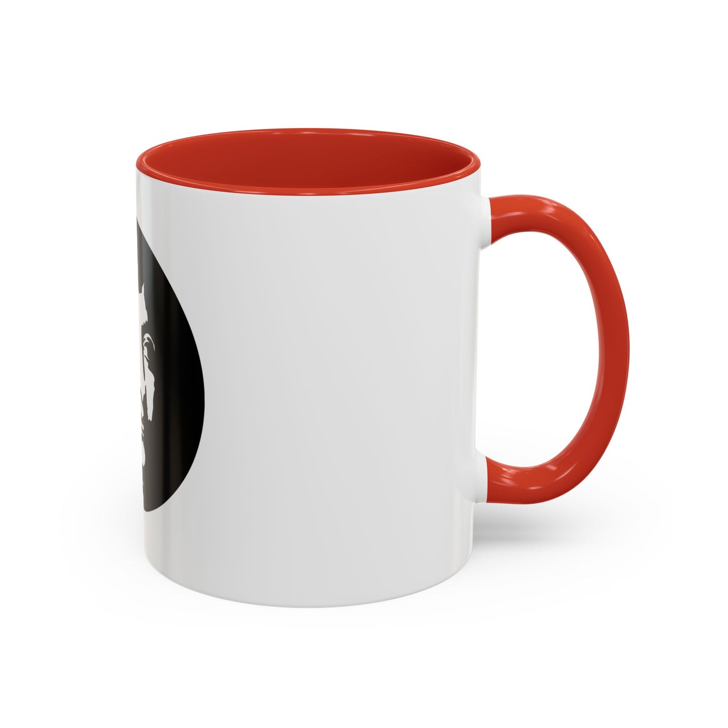 LOUIS XIV Star-Face Accent Coffee Mug — Black & White Pop Art Ceramic